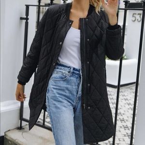 Shein Quilted Long Jacket